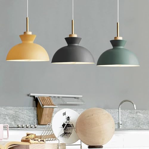 Lámpara colgante elegante vintage con arte de madera y base E27 7