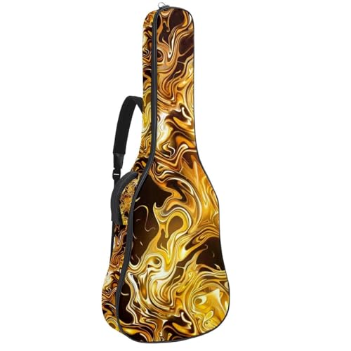 Housse de guitare basse 104 cm imperméable et rembourrée avec motif de bière abstraite
