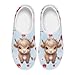 Pointodoor Kids Cartoon Walking Shoes Boys Girls Casual Slip on Sneakers Size 13 Highland Cattle Cherry Print Tennis Athletic Lightweight Sneakers Fashion Loafers for Comfort