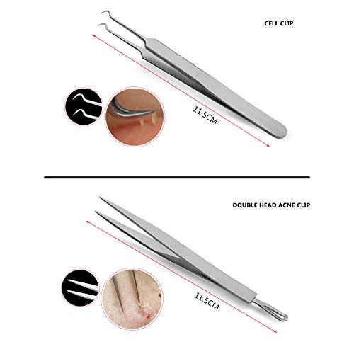 Blackhead Remover Tools Comedone Extraktor-Kit, 8 Stück Akne-Entfernung Mitesser For Stifte & Roll-Ons Extraktor Nadeln… - Image 5