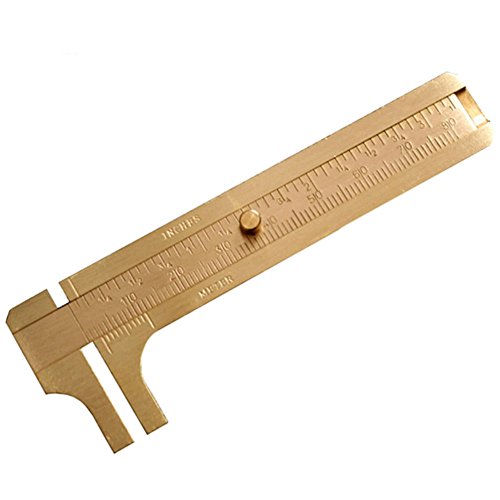 Calibrador Mini Antiguo Ajustable de Latón 0-80mm miniatura 2