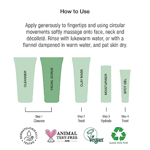 Super Facialist Salicylic Acid Anti Blemish Purify & Refresh Face Scrub - Face Wash for Acne Treatment & Blackhead Remover with Salicylic Acid & Vitamin B 3, Vegan Friendly, 150ml - Image 5