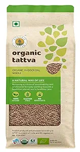 Organic Tattva, Organic Masoor Dal Whole / Sabut, 500g