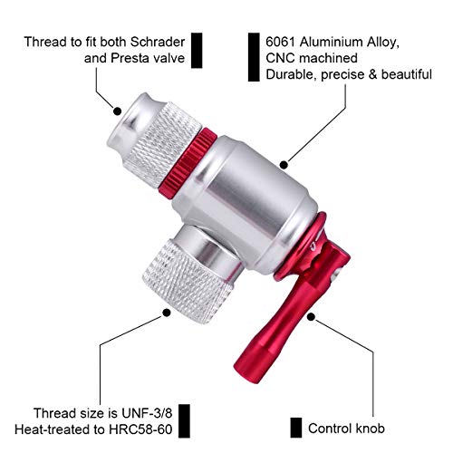 CO2 Bike Inflator with Control Lever