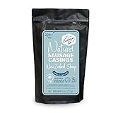 Sausage Casings Natural, New Zealand Sheep Casings for Sausage Making, Pre Tubed, Edible, Ideal for...