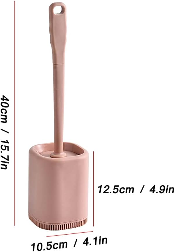 Bathroom Toilet Brush Toilet Brush Holder Household Toilet Cleaning Brush Bathroom Long Handle Toilet Bowl Brush 360° No Dead End Toilet Brushs with Base Set Toilet Brush