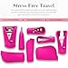 KUSSHI Neoprene Mini Makeup Pouch for Purse and Travel - Small Travel Pouch for Delicate Bottles and Beauty Items - For Foundations, Serums, Perfumes and More - Small Purse Pouch (Size S, Pink)