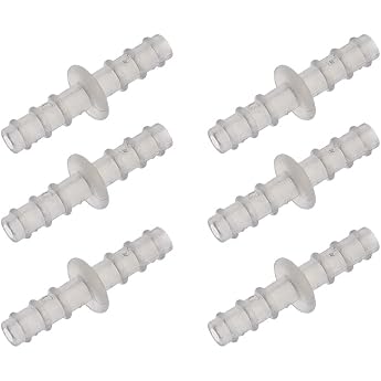 Oxygen Hose Connector 6 Pieces Connector for Oxygen Tubes with Corrugation to Prevent Slipping 6 Pieces