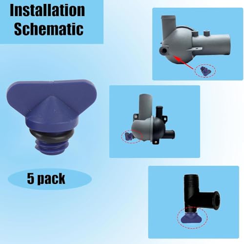 Motorwasserablassstopfen Motorblock-Ablassstopfensatz, aus ABS-Material, OE-Nummern 22 806608A02, 8M0119211, Speziell Als Ersatz für Mercruiser-Marine-Innenbordmotoren Entwickelt