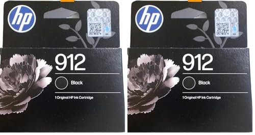 HP 912 Cartouche d'encre Noire Authentique pour éviter les textes flous