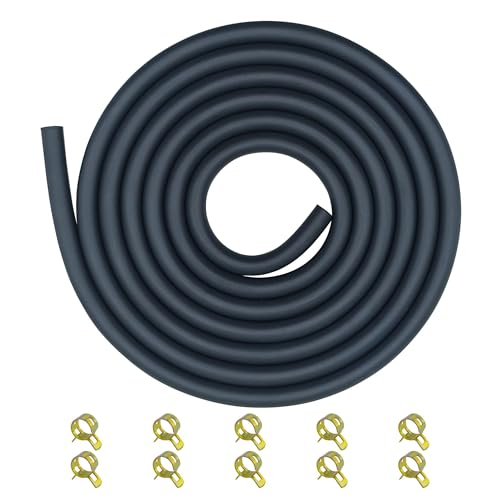 Image of STRONGTHIUM 2m Petrol Fuel Line Hose (5mm 3/16" ID) E10 Petrol & Diesel Resistant Fits for Small Engines Generators Water Pumps & Lawnmowers with 10x Hose Clamps
