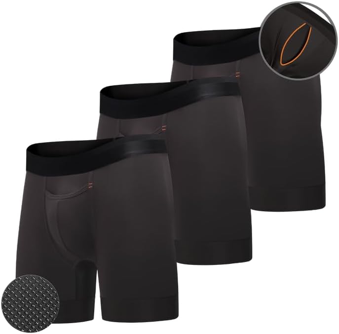 Elite Ball Pouch Underwear for Men w/Fly, Patented Ball Pouch Design, Performance Fabric, No Ride Up Legs