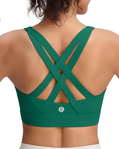 Image of RUNNING GIRL Sports Bra for Women High Support,Strappy Running Supportive High Impact Sports Bras with Sewn in Pads