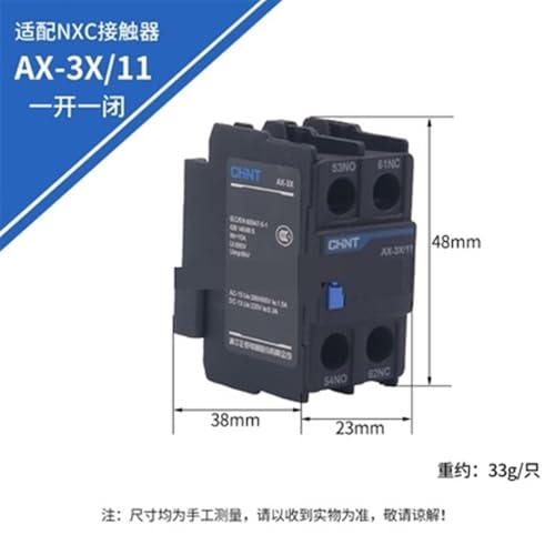 Blocs de contacts auxiliaires AX-3X/20 extension circuits de commande tableau - 3