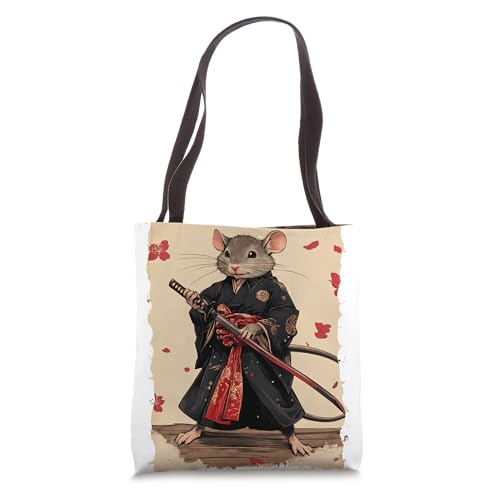 Bolso tote Samurai Mouse Art - Guerrero Ukiyo-e miniatura 1