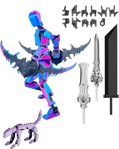 Image of Dummy 13, T13 Action Figure, Action Figure,3D Printed T13 Multi-Jointed Movable, Dummy Hand Painted Figure, Desktop Decorations Game Gifts, (Laser Purple)