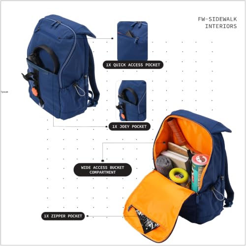 Image of Sidewalk 21L Laptop Backpack 15.6 Inch College Daily Carry | Water Resistant Easy Access Tech Slot Lightweight Nylon Padded Shoulder Straps Luggage Strap Side Bottle Pocket For Men Women