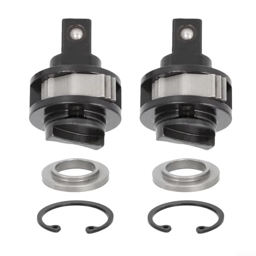 Lot de 2 têtes à cliquet de réparation, 5 x 5 x 2 cm, en acier allié, tête de cliquet 2557-20, pour clé à chocs 2557-20 de 9,5 mm