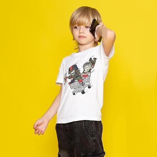 Fortnite Trolley Dash Camiseta de manga corta de algodón blanco Camiseta de videojuegos Battle Royale para niños y niñas, edades oficiales de 7 a 16 años, blanco, 13-14 años