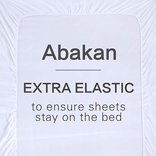 Abakan Bed Sheet Set King Size Super Soft 4 Piece Bedding Sheet Smooth Microfiber 1800 Thread Count Luxury Premium Cooling Sheets Breathable Fade Resistant Deep Pocket (King, White)