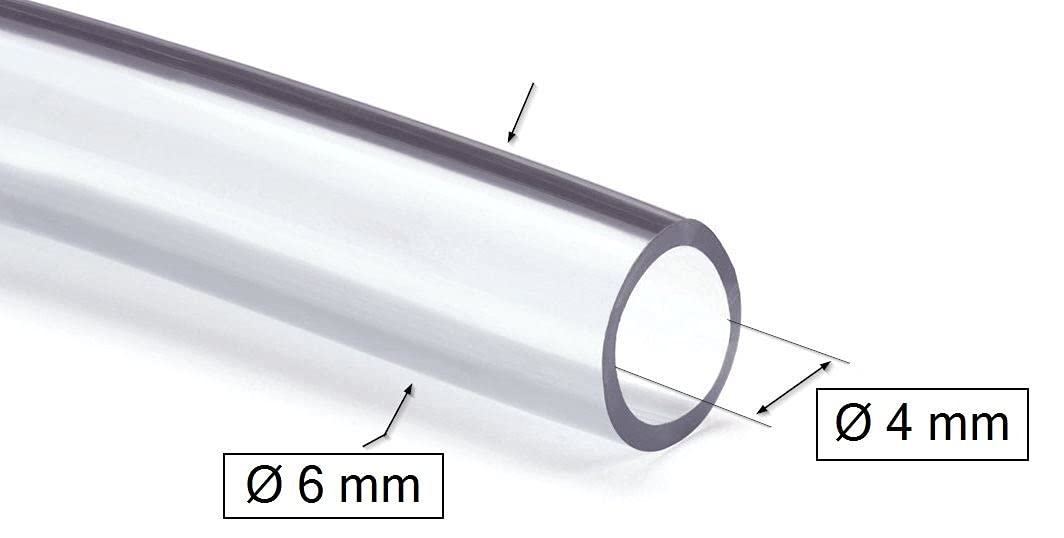 KOTARBAU® Tuyau de carburant 4 mm L : 2 x 50 m transparent pour carburant, huiles pour conduction de liquides
