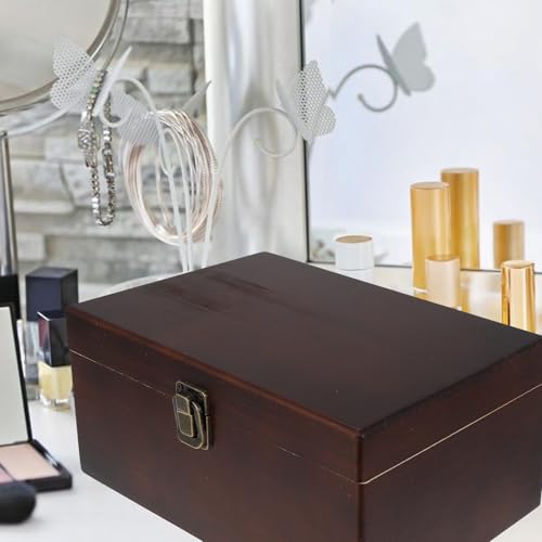 Boîte de rangement bois rétro UKCOCO pour bijoux et petits objets de maison - 7