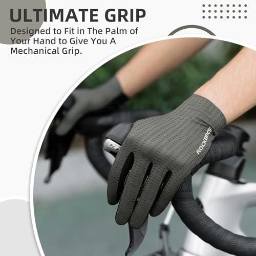 Guantes ciclismo ROCKBROS para hombre y mujer, dedo completo miniatura 5