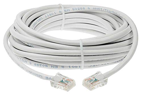Cable de red Cat 5E UTP 20 pies blanco miniatura 1