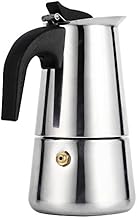 Espreeso Machine and Moka Pot, Stainless Steel Italian Espresso Coffee Maker, Stovetop Espreeso Machine and Moka Pot for Gas or Electric Ceramic Stovetop(300ml)