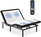 Furgle Adjustable Bed Base Frame Ergonomic Adjustable Bed Base, Double Motor Bed Frame with Massage, 2 USB Ports, Wireless Remote Control, Adjustable Mattress Retainer Bar