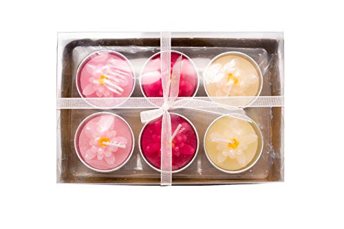 Phyther Flower Tealight Candles, Unscented Decoration Tea Lights Candle, For Decor, Party Favors, Wedding, Baby, And Bridal Shower (12 Pieces) #TOP1