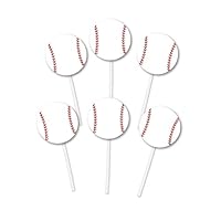 Algopix Similar Product 14 - Baseball Cupcake Toppers  24 count 