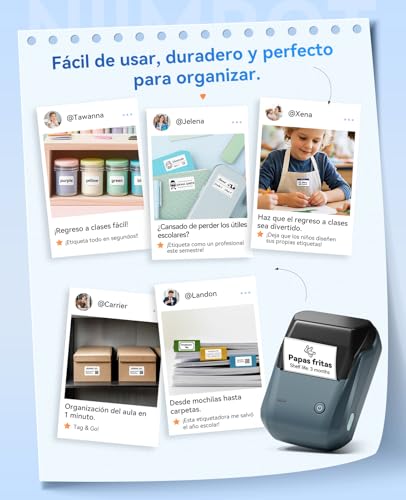 Impresora etiquetas autoadhesivas NIIMBOT B1 portátil y sin tinta 5