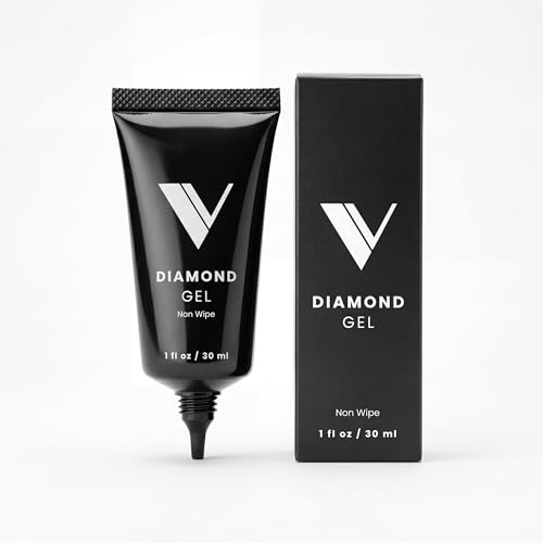 V Beauty Pure Diamond Gel, 1 fl oz / 30ml – Super Strong Nail Glue Gel – Powerful Adhesive for Rhinestones, Gems, Charms & 3D Nail Art – Crystal Clear, Non-Yellowing, No Wipe UV/LED Cured Formula