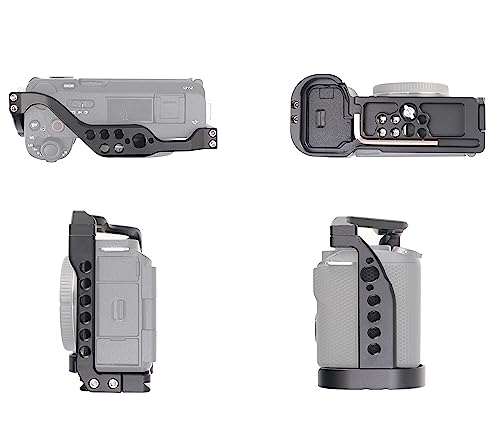 Image of ZV-E1 Cage, Hersmay Video Stabilizer Camera Cage for Sony ZV-E1 Camera Accessories with Top Handle DSLR Rig with Cold Shoe,Handle Locating Holes,Multiple 1 /4 inch 3 /8 inch Screw Holes