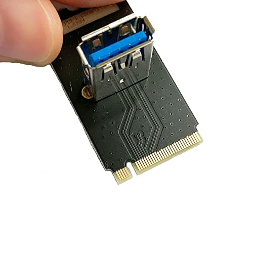 Adaptador NGFF M.2 a USB PCIe Riser mining card con cable molex para BTC mining pack de 2 5