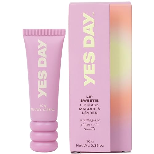 YES DAY Lip Sweetie Hydrating Lip Mask for Teens (Vanilla Glaze) – Day or Overnight Lip Mask for Teens & Ages 10 Up, with Pomegranate & Vitamin E (10g)