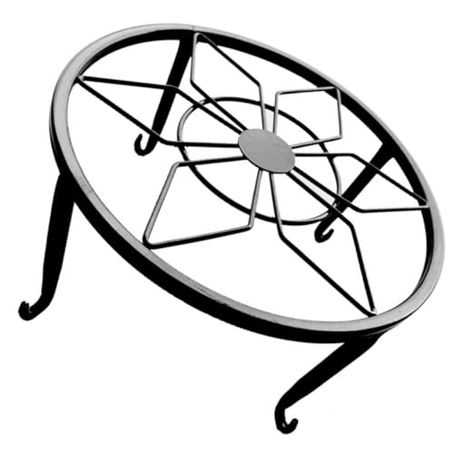 SEWACC Soporte de Hierro para Plantas de Interior y Exterior Estructura Hexagonal de 28 CM Color Negro Soporte Metálico para Macetas y Jardineras Adecuado para Balcón Salón y Jardín
