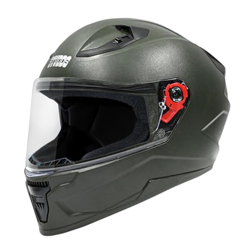 Image of STUDDS Raider Street ISI Certified Full Face Helmet for Men and Women with Clear Visor (Green - L)