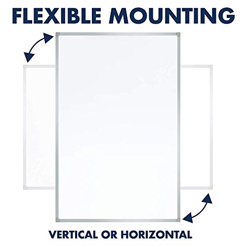 Mead Dry Erase Board, Whiteboard / White Board, 8' X 4', Silver Finish Aluminum Frame (85359) #TOP3