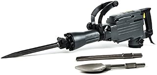 TR Industrial-Grade 4-Piece Electric Demolition Jack Hammer, with 3 Bits - Point, Flat