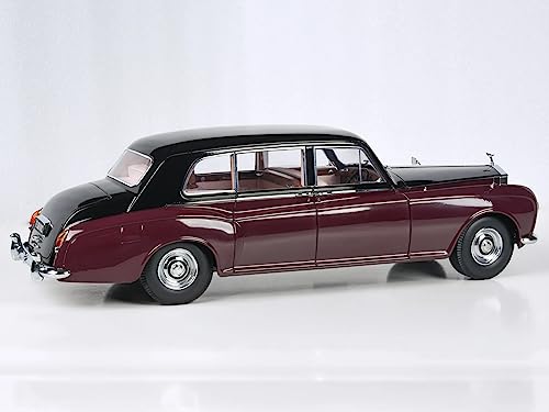 1965 Rolls Royce Phantom V Duotone Royal Garnet Red And Mason's Black 1/18 Diecast Model Car By Paragon Models Pa-98218 #TOP1