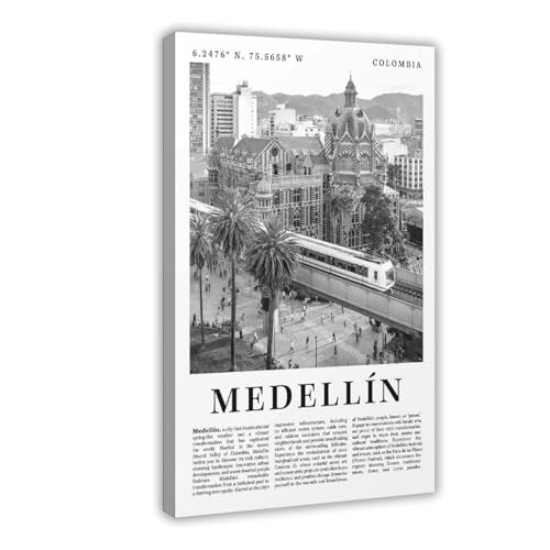 Portrait Colombie Medellin poster toile pour embellir vos murs vides