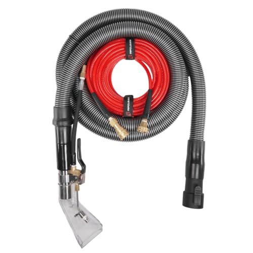 [Ripclean] Betterextractor Hose Kit Extractor Universal Attachment for Shop Vacuum | Use for Carpet, Rugs, Car seat, Upholstery, Stairs, Mattresses | Stainless Steel Hand Tool (25 Foot Waterline)