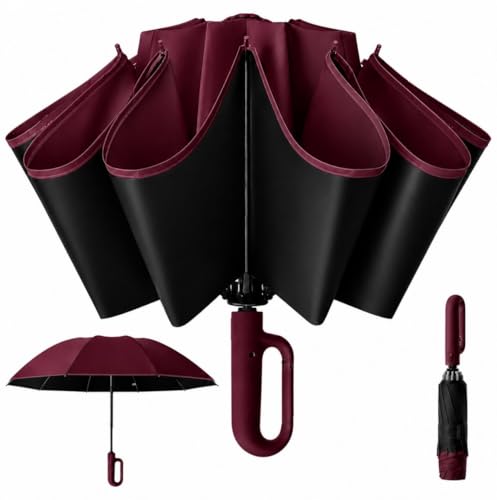 Image of Umbrella for Women | Umbrellas for Men | UV Coated 3 Fold Umbrella for Rain with Auto Open and Close Small Folding Travel-Foldable Windshield