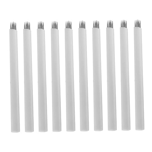 Healeved 50 Pcs cuchillas microblading cuchillas de agujas para cejas