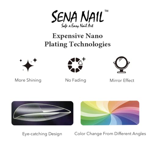 Purple Press On Nails - Round Reusable Purple Chrome Fake Nails Fahion Holographic Metallic Short False Nails Mirror Purple Press Ons #TOP3