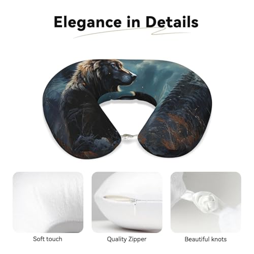 Almohada de espuma viscoelástica para viaje U miniatura 4