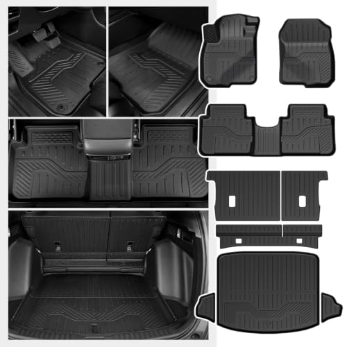 Image of Floor Mats for Honda CRV 2017-2022 Gas Only, with Cargo Mat | Full Protection Mat Set with Cargo Liner, All Weather TPE, Non Slip & Odorless & Scratch Proof, CR-V Gas Accessories