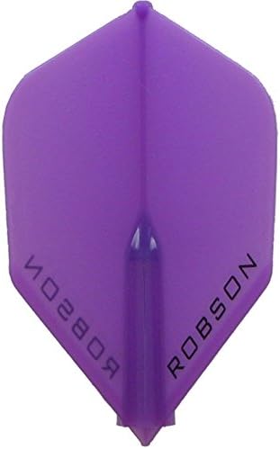 1 x Set Robson Plus Rígido Dardos Vuelos Forma Estándar Violeta